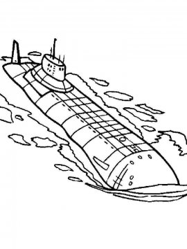 Раскраска Подводная Лодка-16