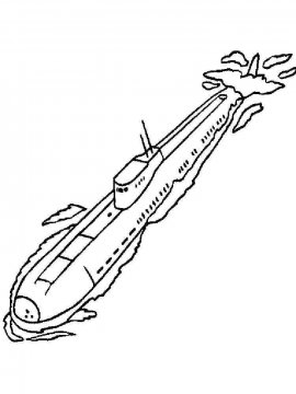 Раскраска Подводная Лодка-8