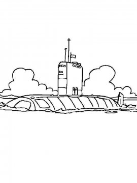 Раскраска Подводная Лодка-9
