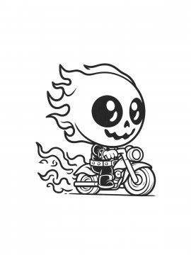 Раскраска Милый Призрачный гонщик