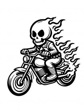 Раскраска Призрачный гонщик для детей