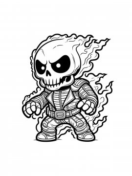 Раскраска Призрачный гонщик для мальчиков