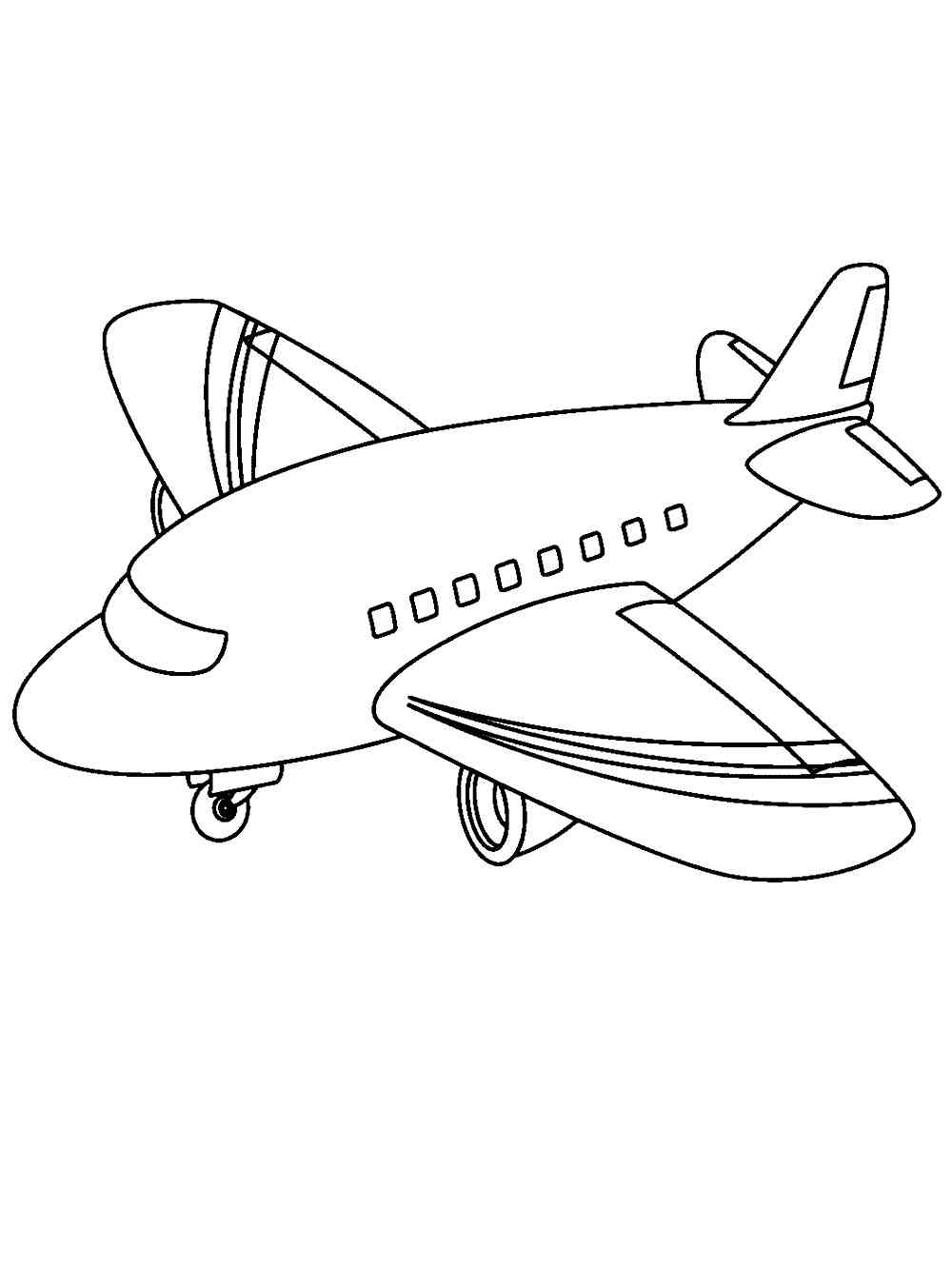 Раскраска самолет пассажирский