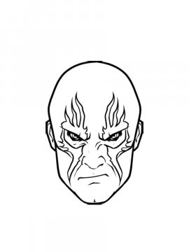 Раскраска Голова Дракса