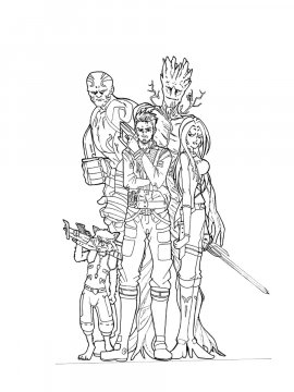 Раскраска Рисунок Стражи Галактики