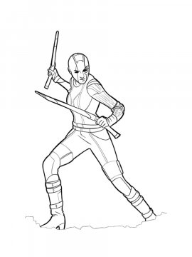 Раскраска Небула с дубинками