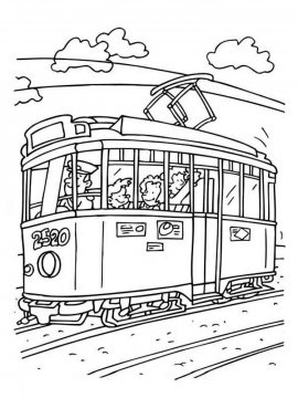 Раскраска Трамвай-24