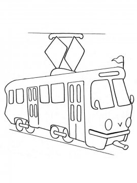Раскраска Трамвай-17