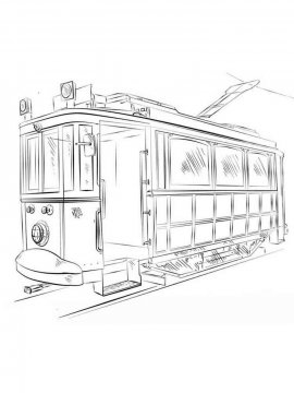 Раскраска Трамвай-18