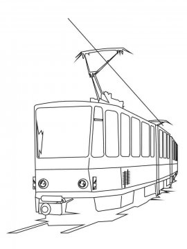 Раскраска Трамвай-19