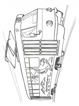 Раскраска Трамвай-12