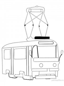 Раскраска Трамвай-5