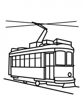 Раскраска Трамвай-7