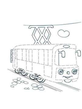 Раскраска Трамвай-8