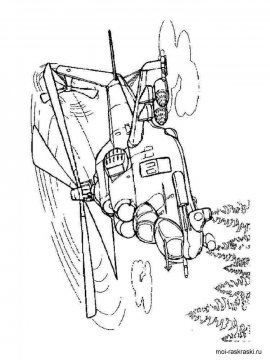 Раскраска Вертолет-7
