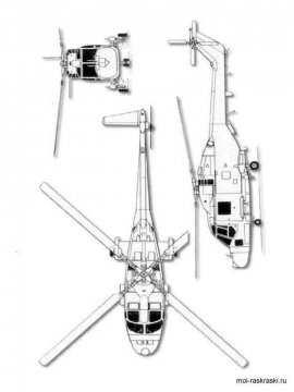 Раскраска Вертолет-9