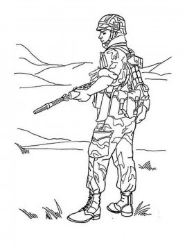 Раскраска Военные-15
