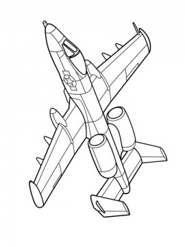Раскраска Военный самолет-6