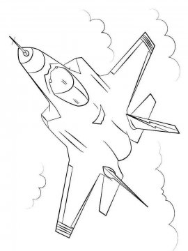 Раскраска Военный самолет-7