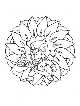 Раскраска мандала Ворон