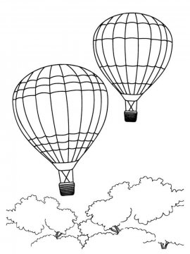 Раскраска Воздушный шар-1
