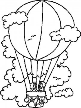 Раскраска Воздушный шар-15