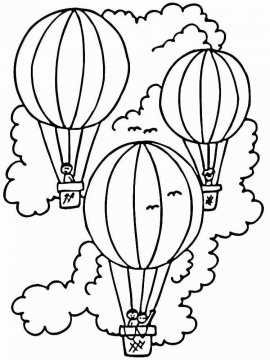 Раскраска Воздушный шар-16