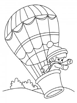 Раскраска Воздушный шар-4