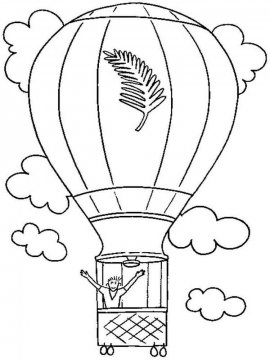 Раскраска Воздушный шар-5