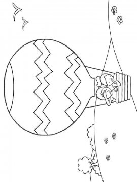 Раскраска Воздушный шар-7