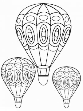 Раскраска Воздушный шар-9