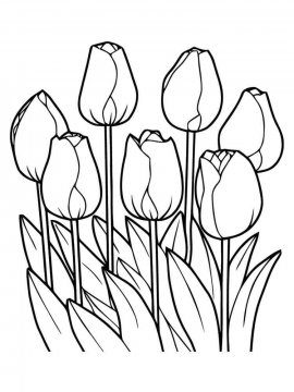 Раскраска Весенние цветы 10 - Бесплатно распечатать