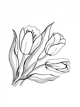 Раскраска Весенние цветы 30 - Бесплатно распечатать