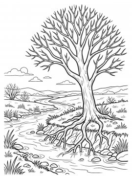 Raskraski Derevo Bez Listev 15