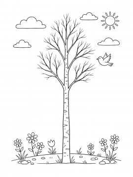 Raskraski Derevo Bez Listev 18