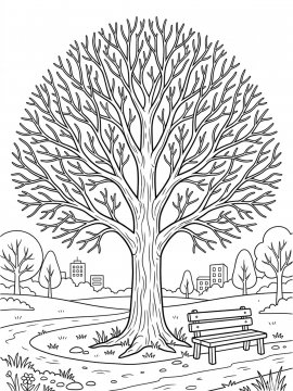 Raskraski Derevo Bez Listev 19
