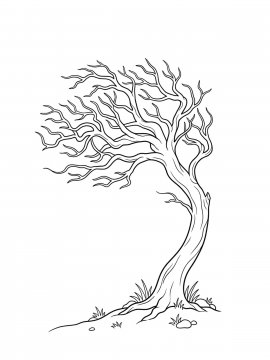 Raskraski Derevo Bez Listev 24