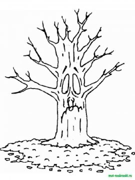 Раскраска Дерево 7 - Бесплатно распечатать