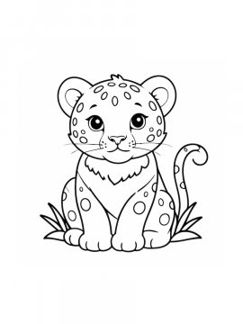 Раскраска Леопард