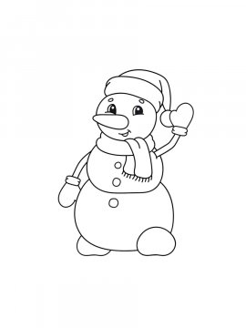 Раскраска Снеговик для детей