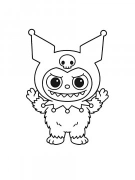 Раскраска Лабубу в образе Куроми