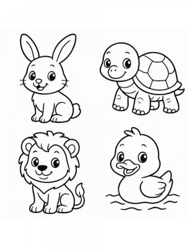Раскраска Животные для детей