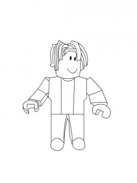 Раскраска Мальчик из Роблокс