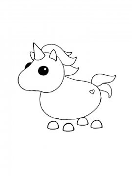 Раскраска Единорог Адопт Ми