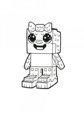 Раскраска Браинрот Майнкрафт