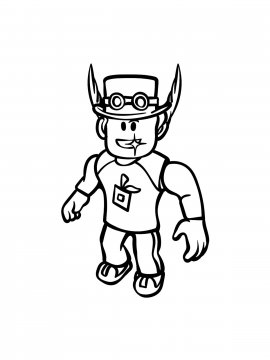 Раскраска Парень Роблокс