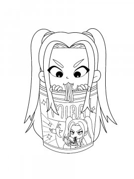 Раскраска Кейпоп-охотницы на демонов