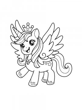 Раскраска Пони единорог