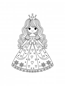Раскраска Милая принцесса