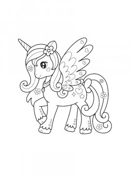 Раскраска Единорожка